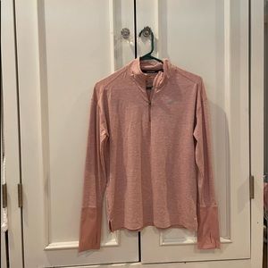 women’s pink nike quarter zip